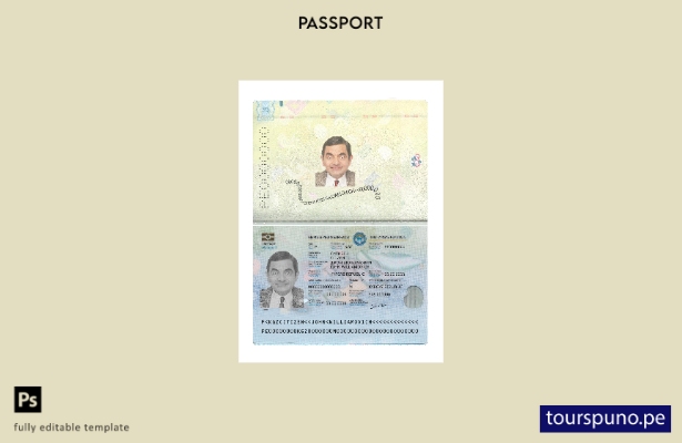 Listo para imprimir la plantilla actual del pasaporte de Kirguistán